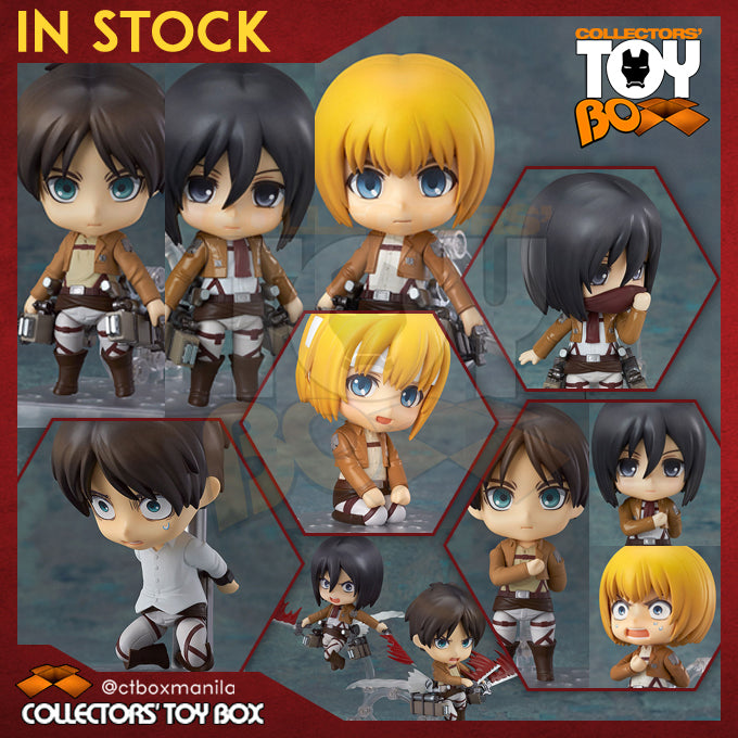 Attack on Titan bundle of 3 nenoroids shops Mikasa, Eren, Armin