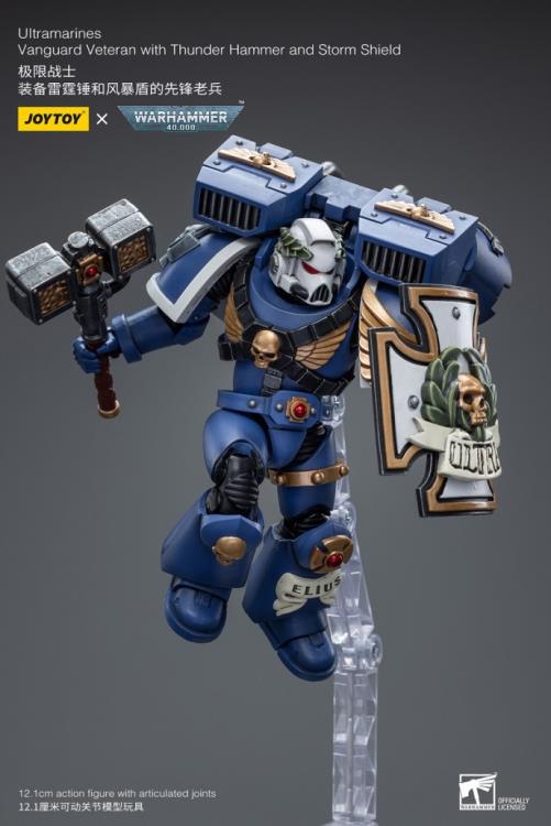 Joytoy 1/18 Warhammer 40K Ultramarines Vanguard Veteran with Thunder hammer and Storm Shield