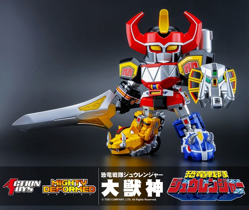 Action Toys Mighty Morphin Power Rangers Dino Megazord Daizyujin Deformed