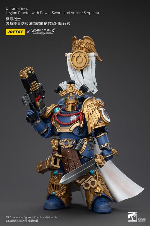 Joytoy 1/18 Warhammer The Horus Heresy Ultramarines Legion Praetor with Power Sword and Volkite Serpenta