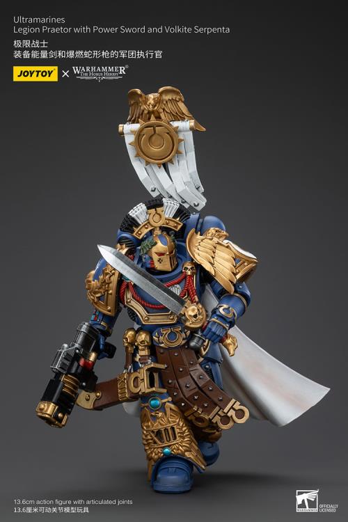 Joytoy 1/18 Warhammer The Horus Heresy Ultramarines Legion Praetor with Power Sword and Volkite Serpenta