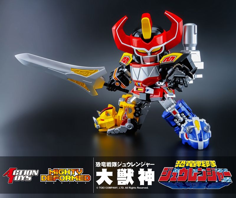 Action Toys Mighty Morphin Power Rangers Dino Megazord Daizyujin Deformed