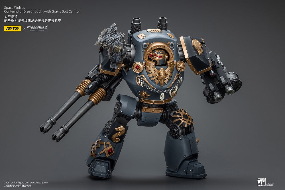 Joytoy 1/18 Warhammer The Horus Heresy Space Wolves Contemptor Dreadnought with Gravis Bolt Cannon