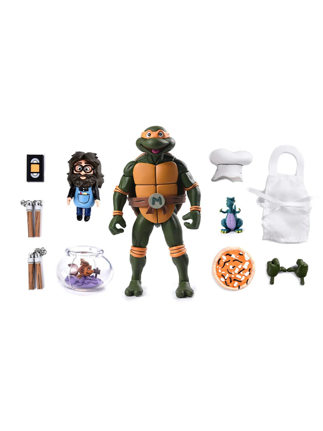 Neca Ultimate Teenage Mutant Ninja Turtles Pizza Club Michelangelo is a Party Dude (VHS)