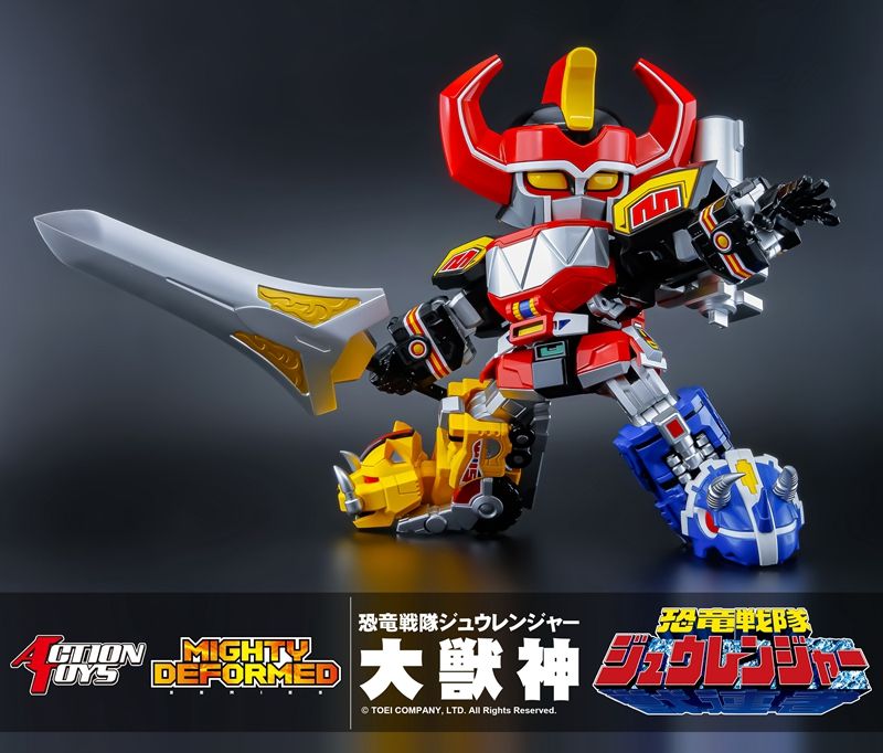 Action Toys Mighty Morphin Power Rangers Dino Megazord Daizyujin Deformed