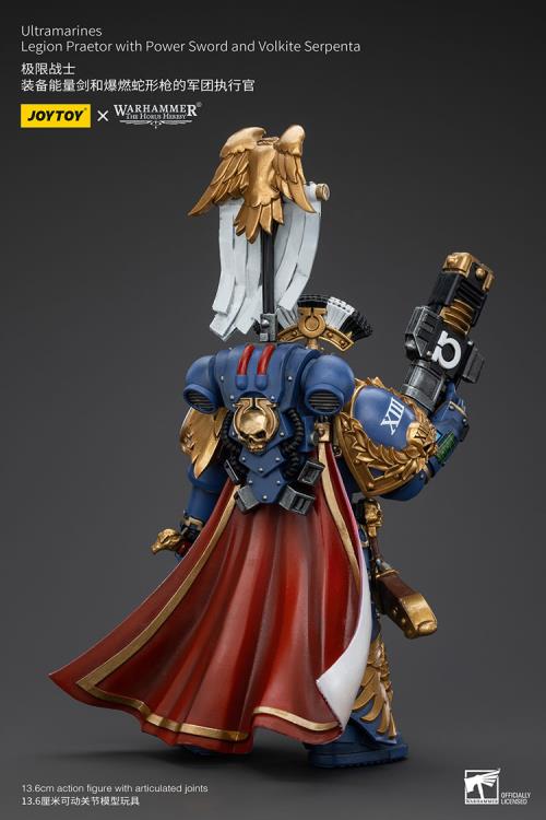 Joytoy 1/18 Warhammer The Horus Heresy Ultramarines Legion Praetor with Power Sword and Volkite Serpenta