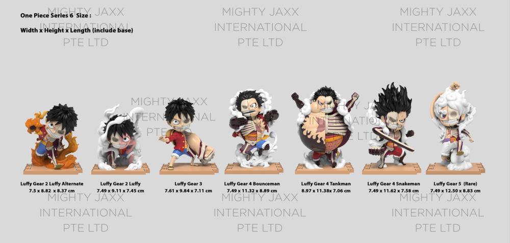 Mighty Jaxx Freeny’s Hidden Dissectibles One Piece - Luffy's Gears Edition [Box of 6]