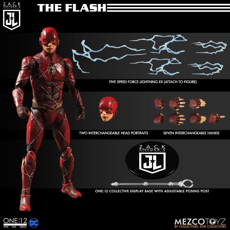 Mezco One:12 Collective DC Zack Snyder's Justice League Batman, Superman and Flash Deluxe Steel Box Set