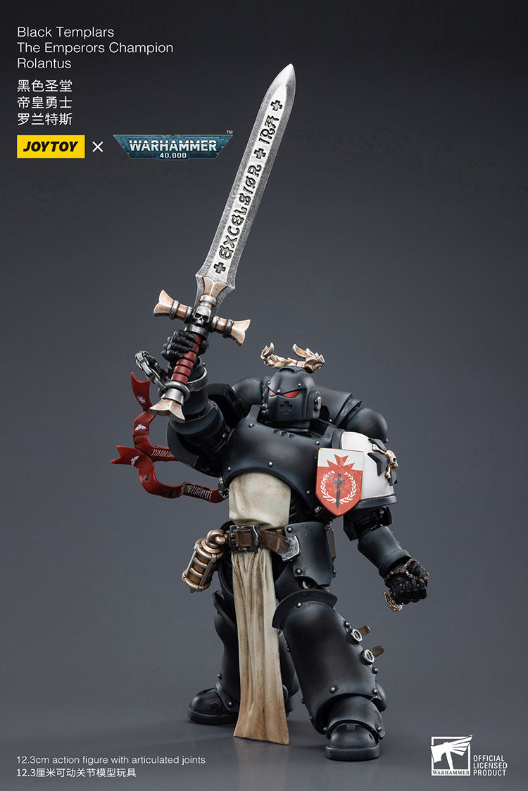 Joytoy 1/18 Warhammer 40k Black Templars The Emperors Champion Rolantus