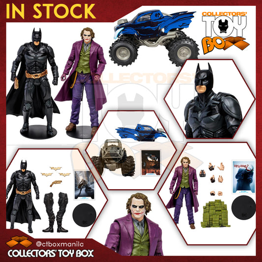 [BUNDLE] McFarlane Toys DC Multiverse The Dark Knight Trilogy Batman + Joker + Batmobeast