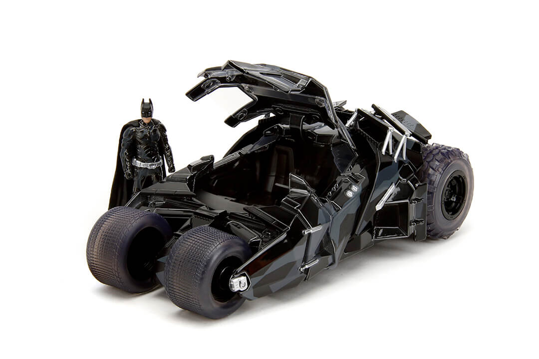 Jada Toys 1/24 DC The Dark Knight 2008 Batmobile with Batman Next Level