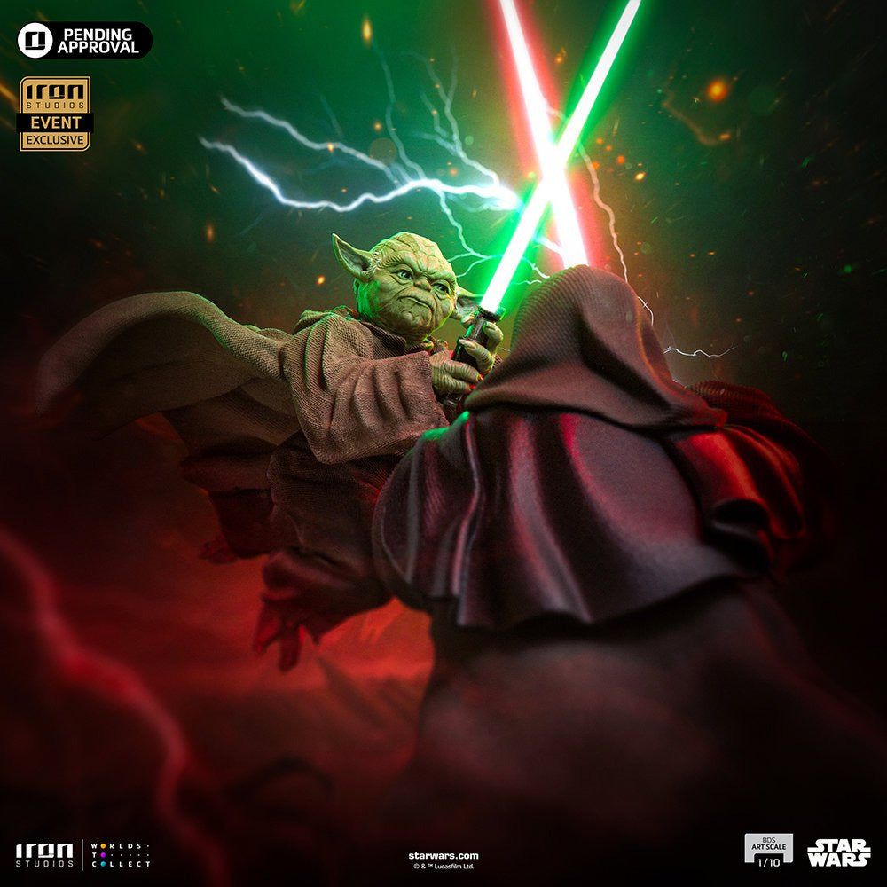 Iron Studios Art Scale 1/10 Star Wars - Yoda vs Emperor Palpatine (CCXP 2024 Exclusive)