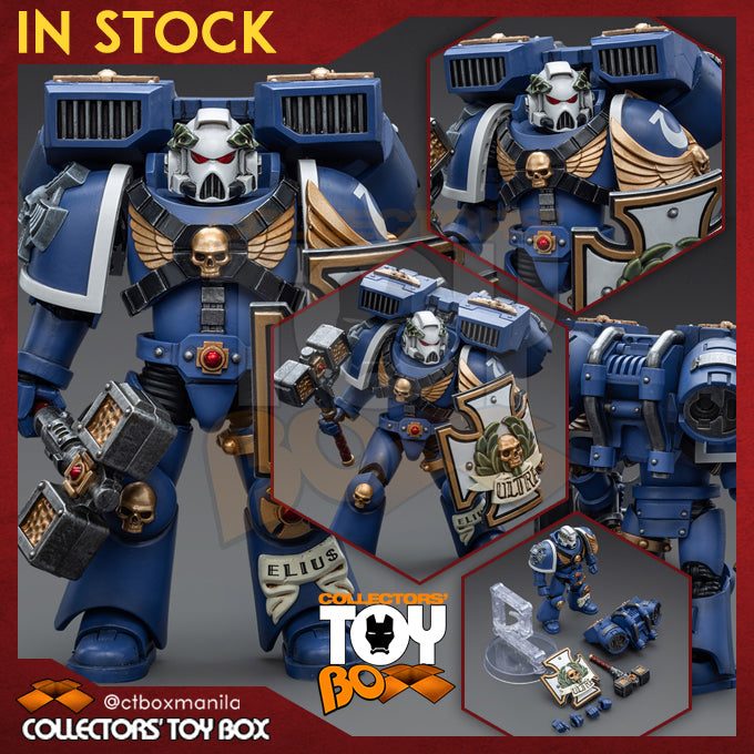 Joytoy 1/18 Warhammer 40K Ultramarines Vanguard Veteran with Thunder hammer and Storm Shield