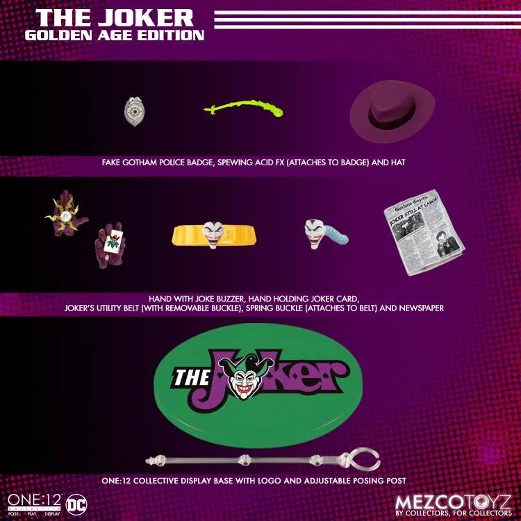 Mezco One:12 Collective DC Comics - The Joker (Golden Age Edition)