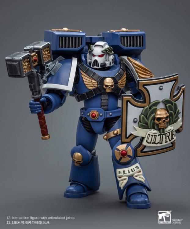 Joytoy 1/18 Warhammer 40K Ultramarines Vanguard Veteran with Thunder hammer and Storm Shield