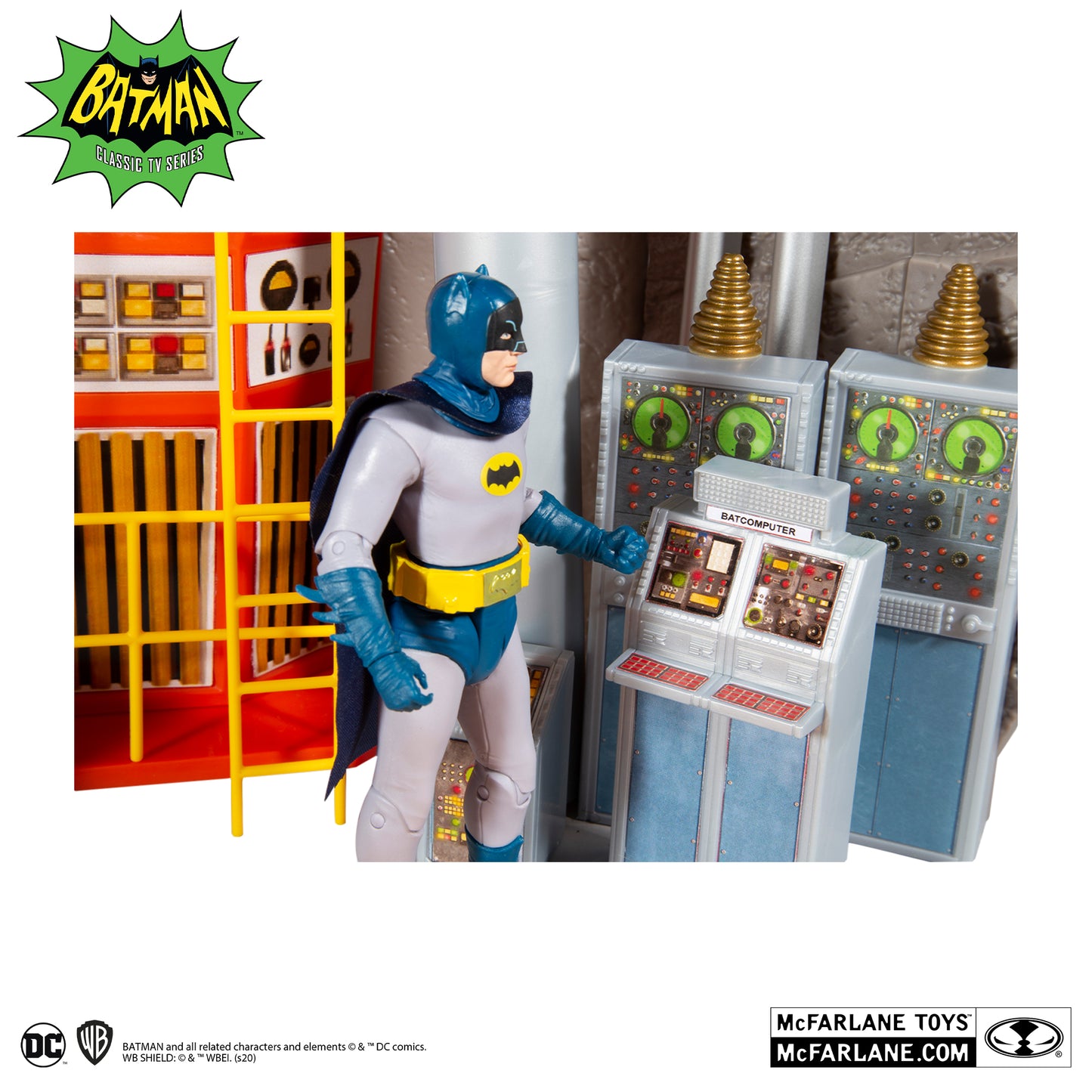 McFarlane Toys DC Retro Batman 66 Batcave Playset