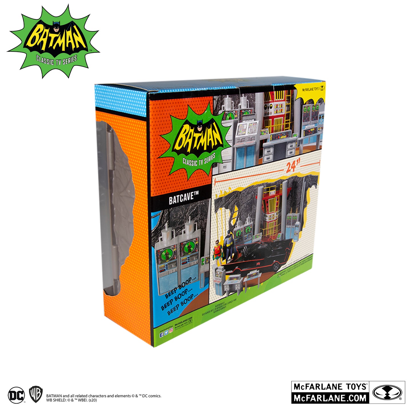 McFarlane Toys DC Retro Batman 66 Batcave Playset