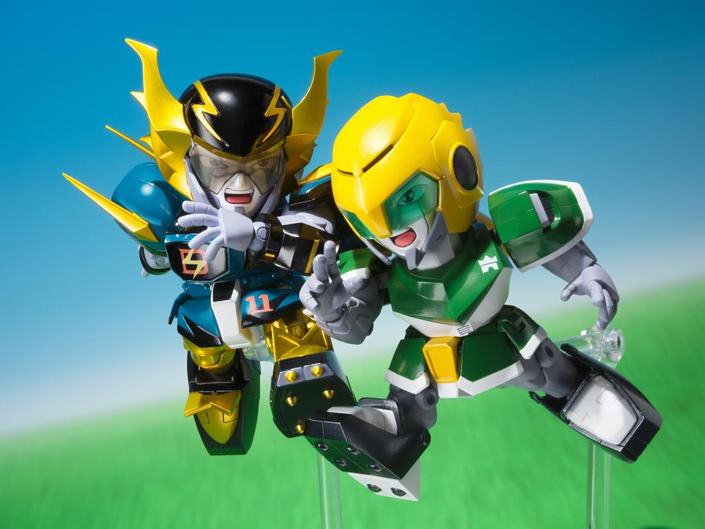 Bandai Chogokin Iron Leaguer Mach Windy Silver Castle and Gold Foot Dark Prince