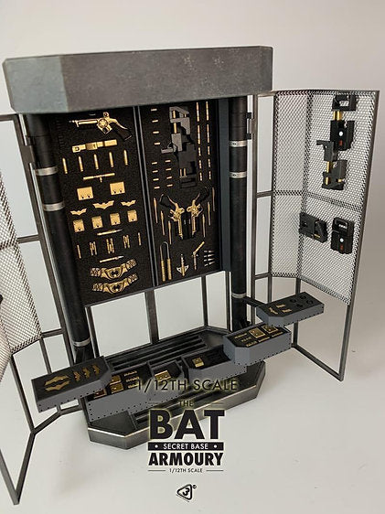 [BUNDLE] 2GoodCo 1/12 The Bat Secret Base Armoury + McFarlane Toys DC Multiverse Flashpoint Batman Thomas Wayne Unmasked