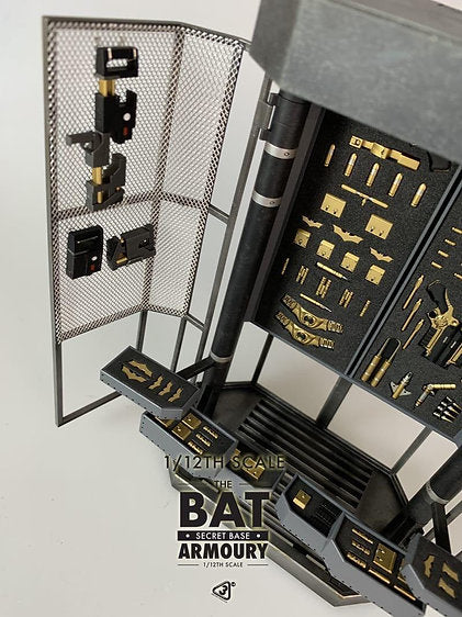 [BUNDLE] 2GoodCo 1/12 The Bat Secret Base Armoury + McFarlane Toys DC Multiverse Flashpoint Batman Thomas Wayne Unmasked