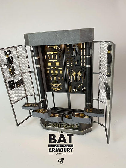 [BUNDLE] 2GoodCo 1/12 The Bat Secret Base Armoury + McFarlane Toys DC Multiverse Flashpoint Batman Thomas Wayne Unmasked