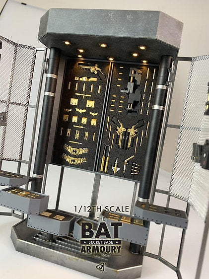 [BUNDLE] 2GoodCo 1/12 The Bat Secret Base Armoury + McFarlane Toys DC Multiverse Flashpoint Batman Thomas Wayne Unmasked