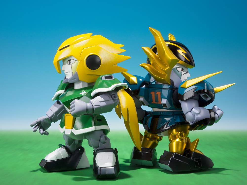 Bandai Chogokin Iron Leaguer Mach Windy Silver Castle and Gold Foot Dark Prince