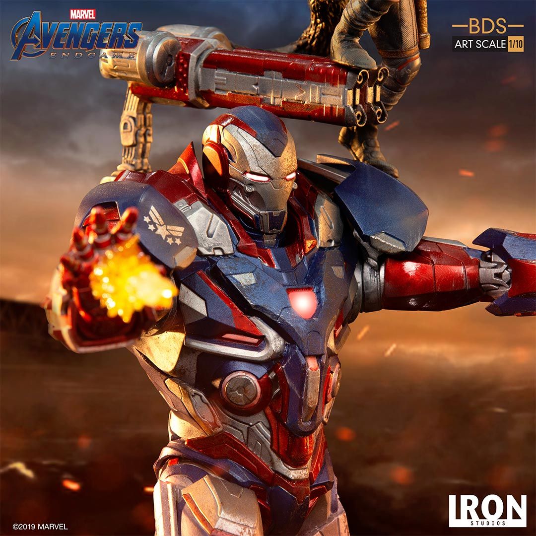 Iron Studios Art Scale 1/10 Marvel Avengers Endgame Iron Patriot and Rocket Raccoon