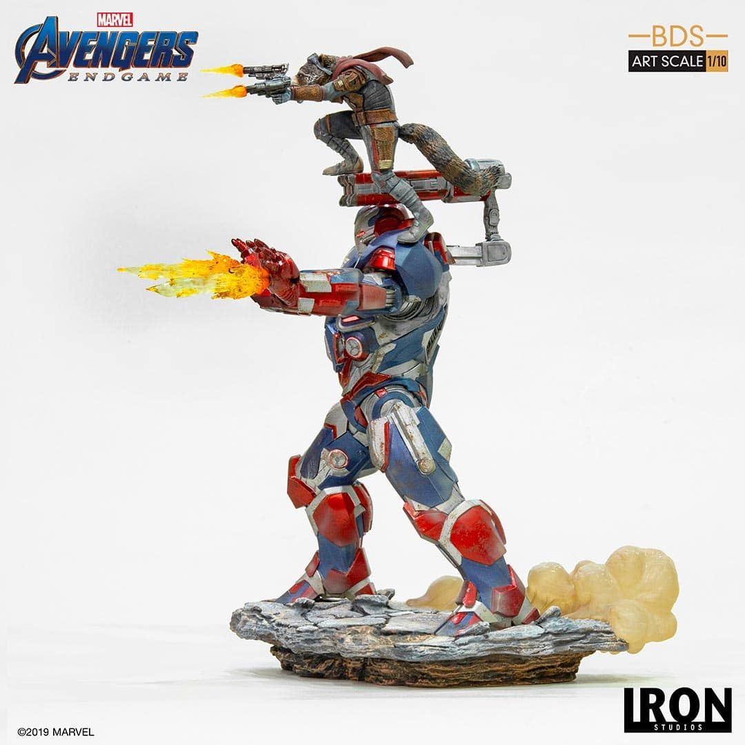 Iron Studios Art Scale 1/10 Marvel Avengers Endgame Iron Patriot and Rocket Raccoon