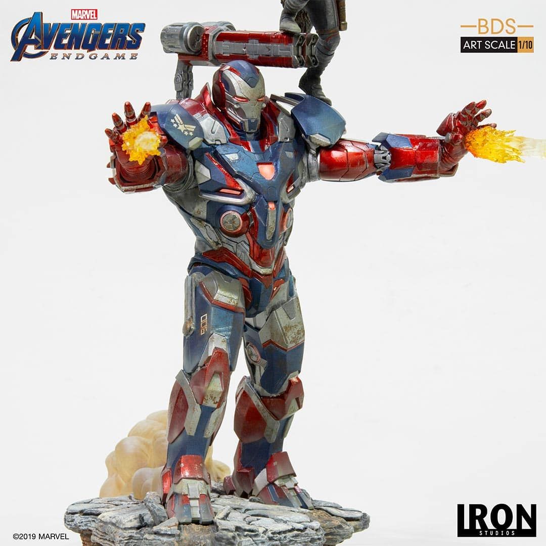 Iron Studios Art Scale 1/10 Marvel Avengers Endgame Iron Patriot and Rocket Raccoon